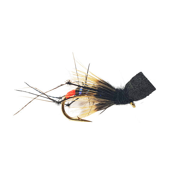 STILLWATER FLY POPPER HOPPER BLACK / RED BUTT