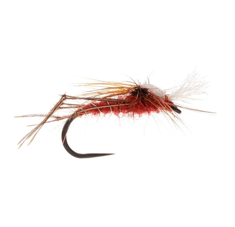 STILLWATER BARBLESS FLY FLASH BELLY HOPPER RED