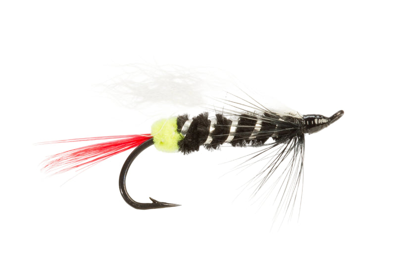 SALMON SINGLE FLY SKUNK GREEN BUTT