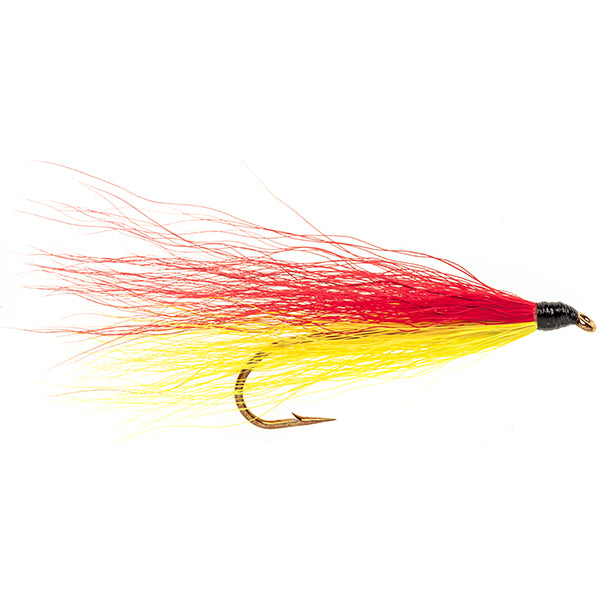 SALMON SINGLE FLY RED & YELLOW COHO