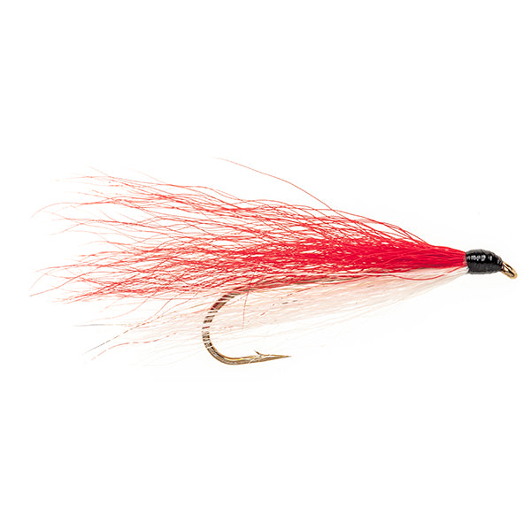 SALMON SINGLE FLY RED & WHITE COHO