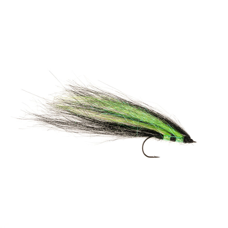 SEA TROUT FLY FLASH PAWN GREEN & BLACK
