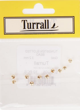 TUNGSTEN SLOTTED BEAD GOLD FLY TYING MATERIAL