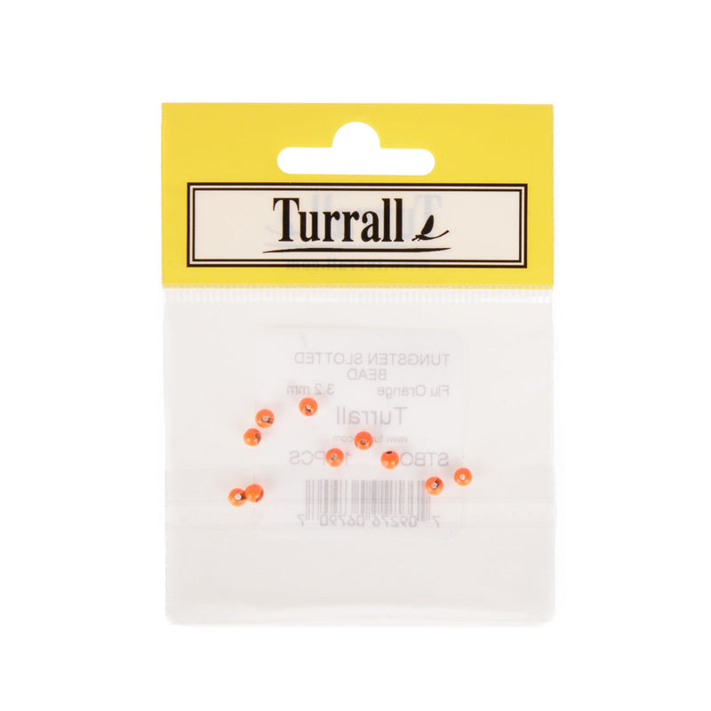 TUNGSTEN SLOTTED BEAD FLU ORANGE FLY TYING MATERIAL