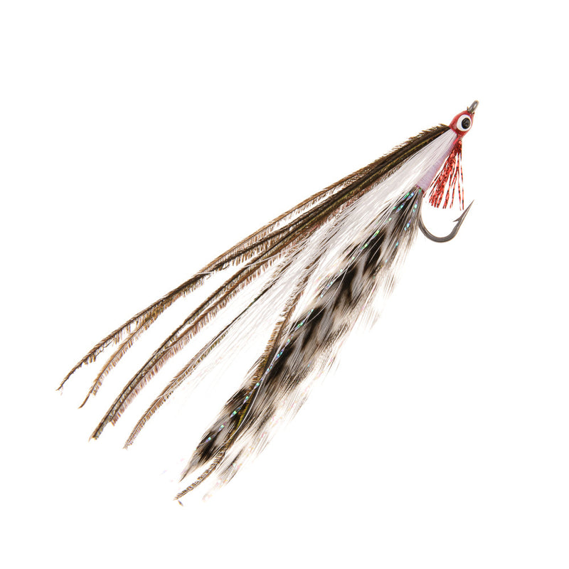PREMIUM SALTWATER FLY DECEIVER-GRIZZ.WHITE