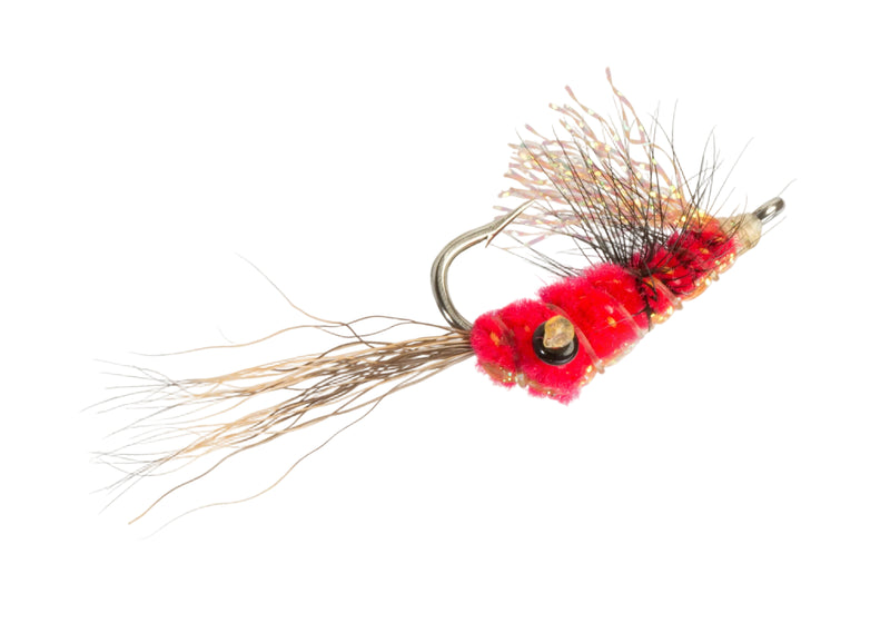 PREMIUM SALTWATER FLY SCATES SHRIMP-RED