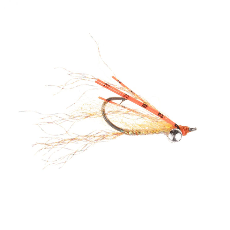 PREMIUM SALTWATER FLY CRAZY CHARLIE LEGS ORANGE GOTCHA