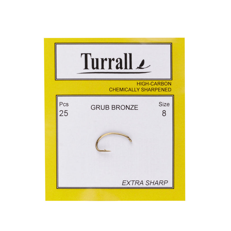 GRUB BRONZE FLY FISHING HOOK