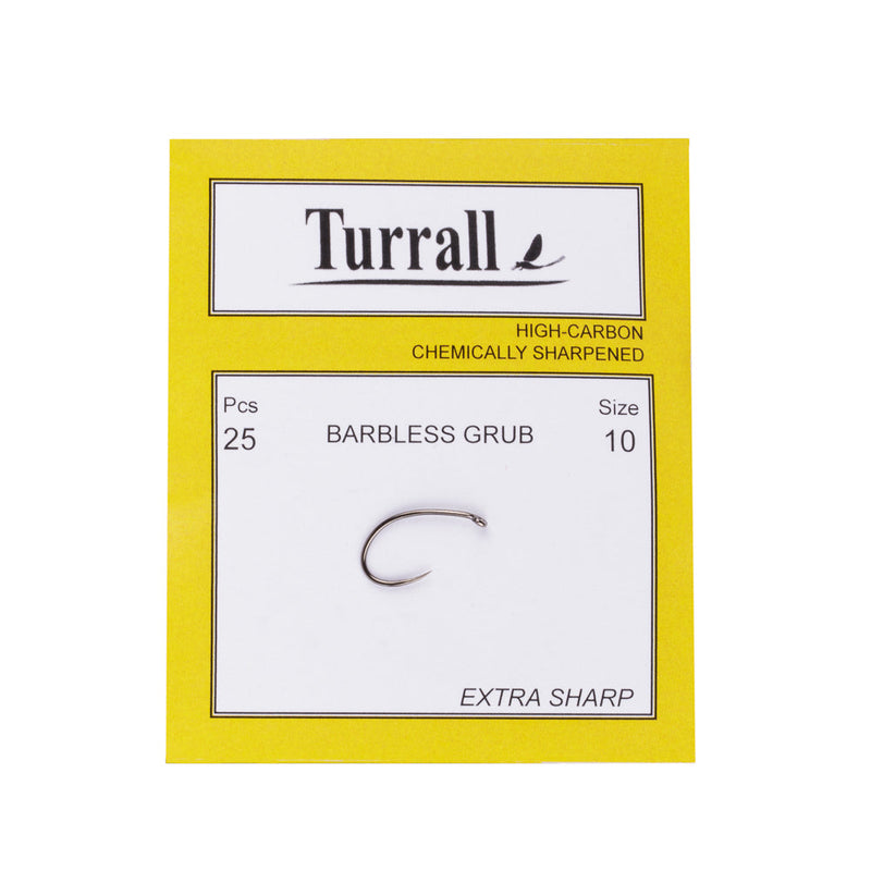 BARBLESS GRUB SHRIMP FLY FISHING HOOK