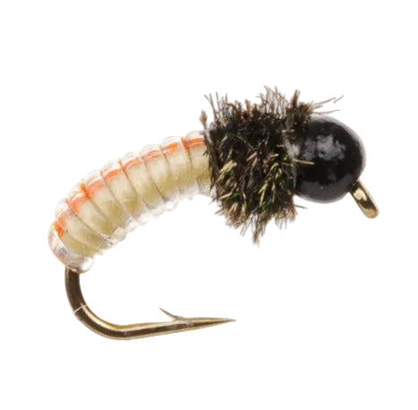 TUNGSTEN NYMPH FLY JUICY GRUB ORANGE/LEMON