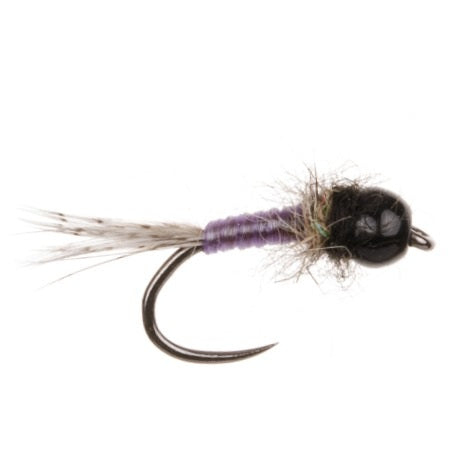 TUNGSTEN NYMPH BARBLESS FLY TUNGSTEN GRAYLING BUG HARES EAR PURPLE BL