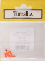 TUNGSTEN COUNTER SUNK FLU ORANGE FLY TYING BEADS
