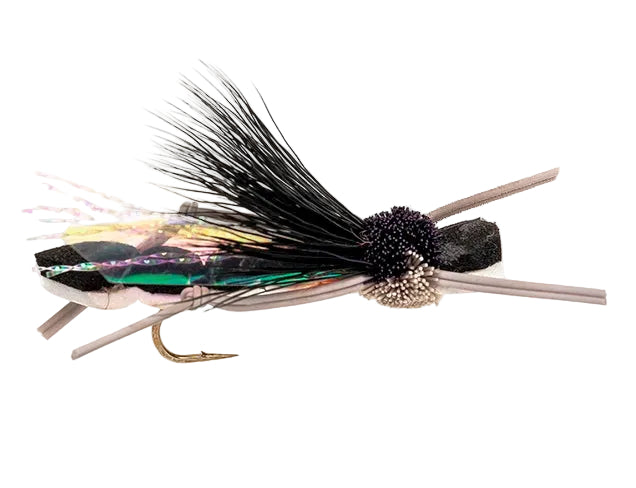 TERRESTRIAL FLY FOAM HOPPER BLACK & WHITE