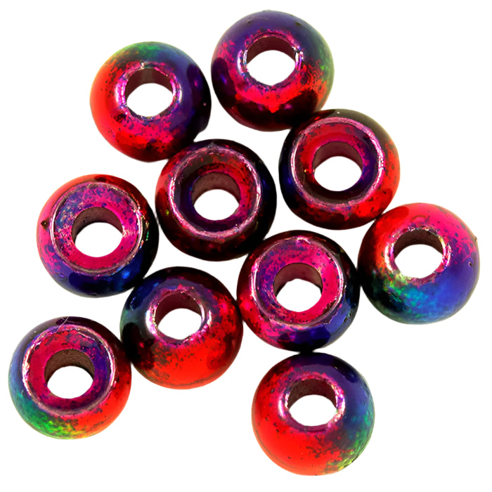 TUNGSTEN COUNTER SUNK RAINBOW FLY TYING BEADS