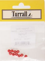 TUNGSTEN COUNTER SUNK RED FLY TYING BEADS
