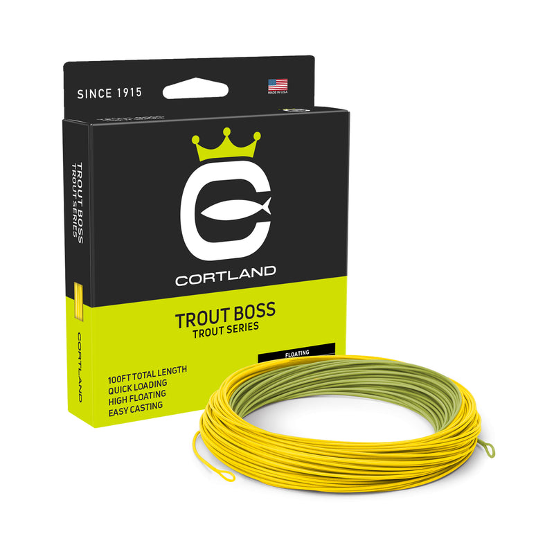CORTLAND TROUT BOSS FLOATING FLY LINE GREEN / YELLOW