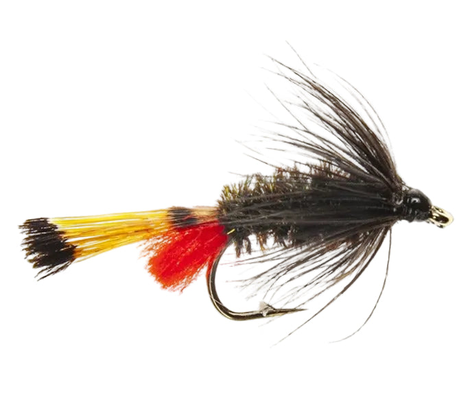WET HACKLED FLY KE-HE BLACK