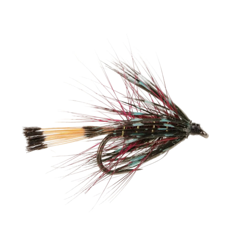 WET HACKLED BARBLESS FLY BUMBLE CLARET
