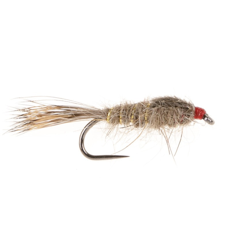 WEIGHTED NYMPH BARBLESS FLY WEIGHTED GOLD RIBBED HARES EAR