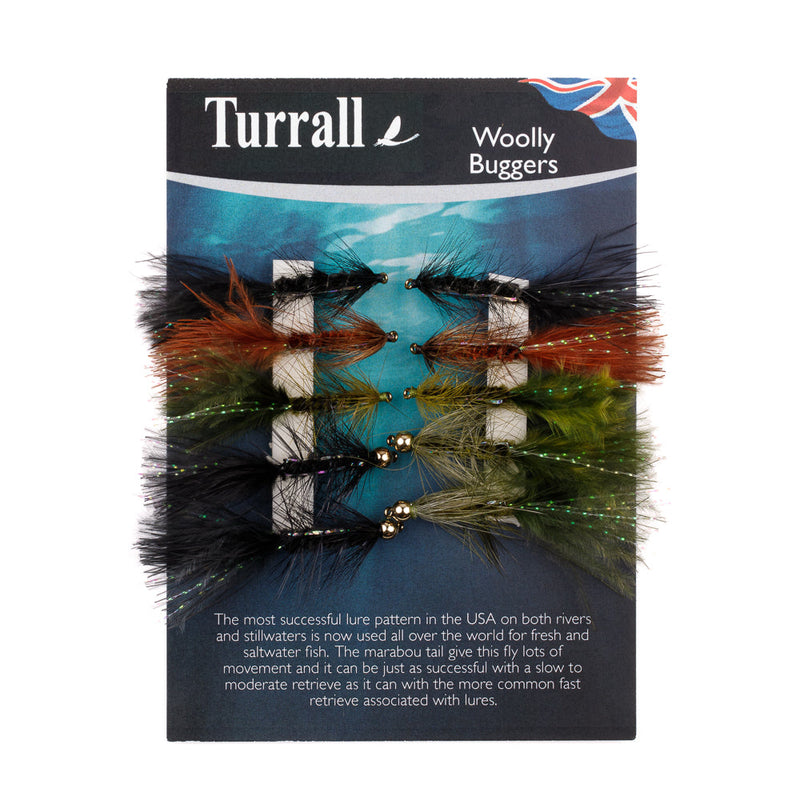 QUICK GRAB SELECTION STILLWATER WOOLLY WORMS 10 FLIES