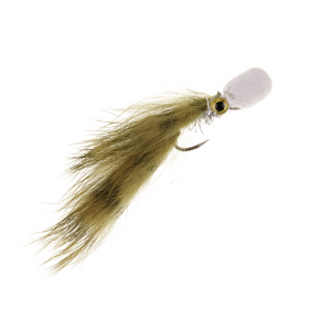 ZONKER BABRLESS FLY SUSPENDER MINKY OLIVE