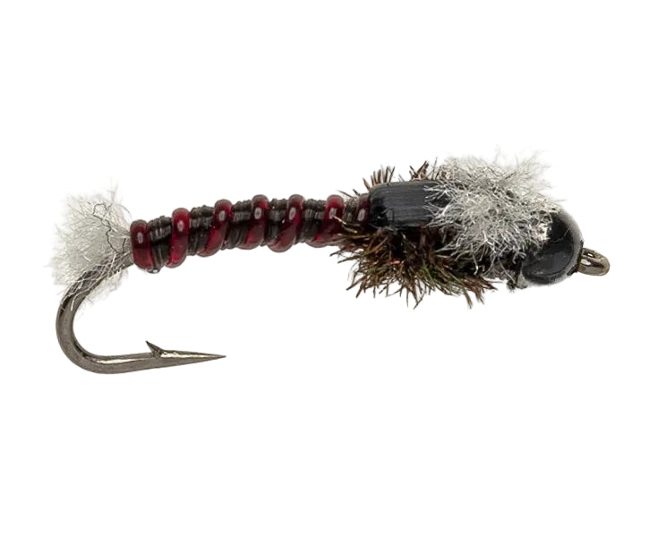 BEADHEAD FLY MICRO BH CHORONOMID LARVA MAROON
