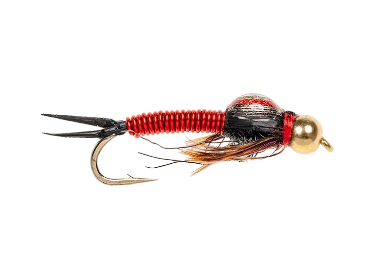 BEADHEAD FLY COPPER CAT NYMPH RED BH