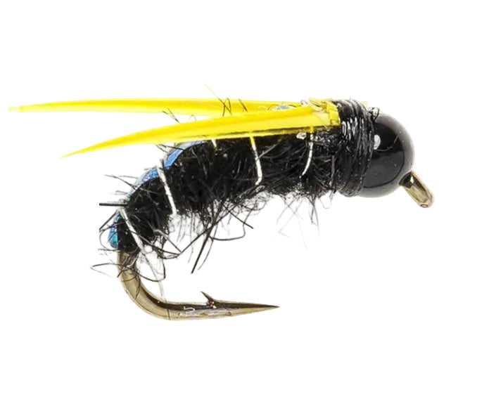 BEADHEAD FLY FLASHY PRINCE YELLOW BEADHEAD