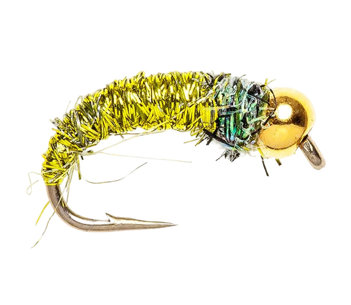 BEADHEAD FLY BRITE LITE LARVA CADDIS ROCK WORM BH