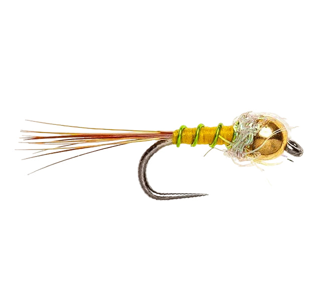 BEADHEAD BARBLESS FLY MICRO BUG BEADHEAD YELLOW