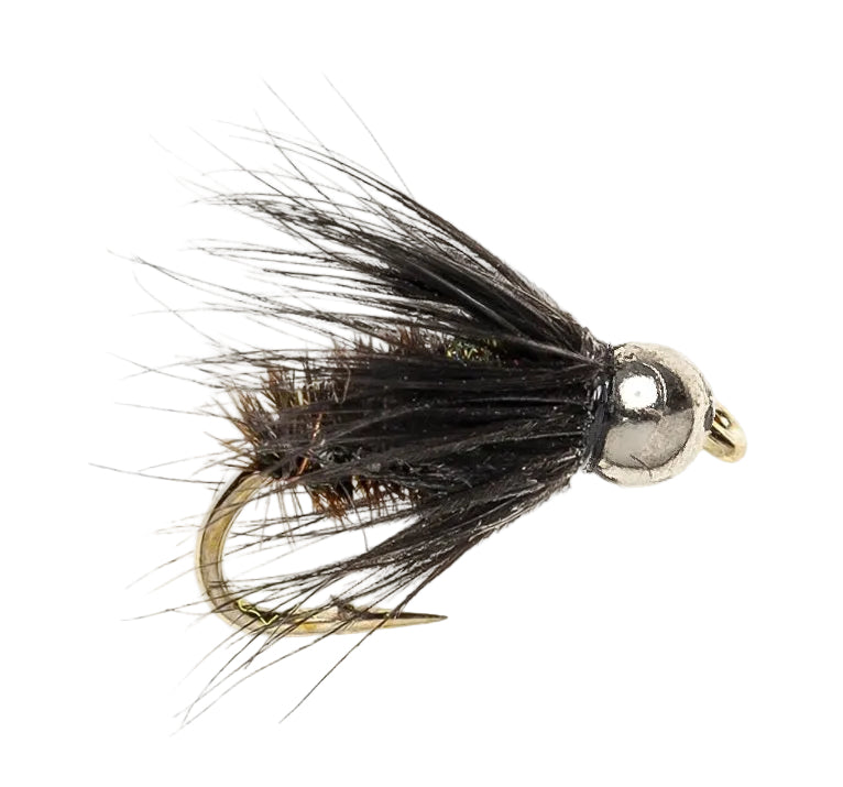 BEADHEAD FLY BLACK & PEACOCK SILVER BH