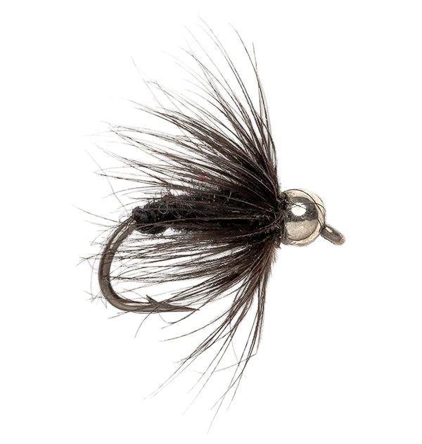 BEADHEAD FLY BLACK SPIDER SILVER BH