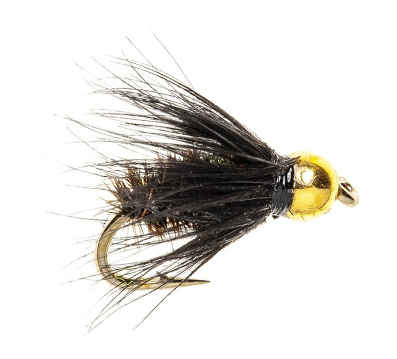 BEADHEAD FLY BLACK & PEACOCK GOLD BH