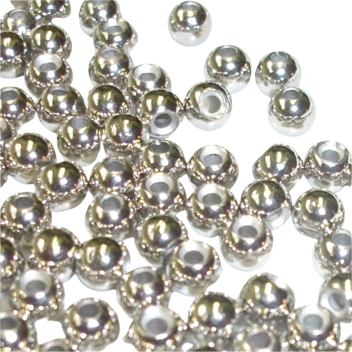 TUNGSTEN COUNTER SUNK SILVER FLY TYING BEADS