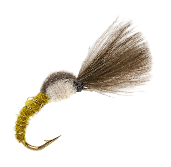 CUL DE CANARD FLY CDC SHUTTLECOCK HARES EAR & OLIVE