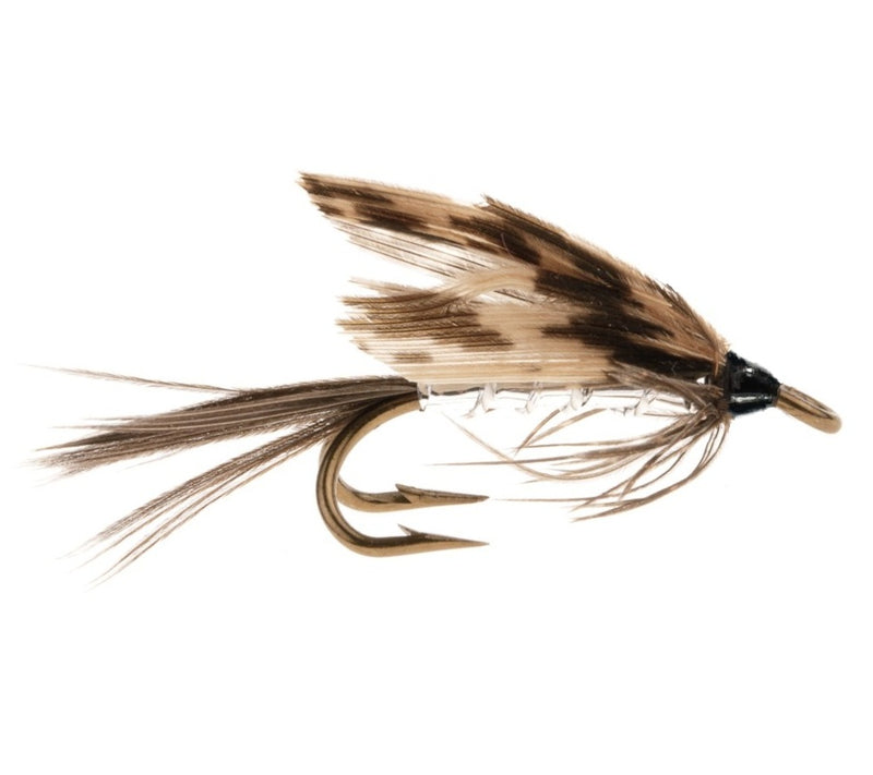 TROUT DOUBLE FLY MARCH BROWN SILVER