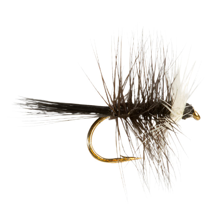 DRY HACKLED FLY BI-VISIBLE - BLACK