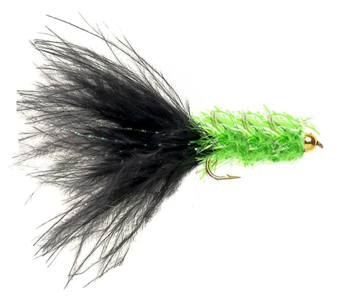 FRITZ GOLD HEAD FLY FLU GREEN & BLACK