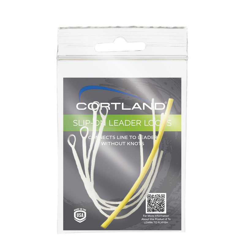 CORTLAND SLIP-ON LEADER LOOPS CLEAR - 4 PER BAG