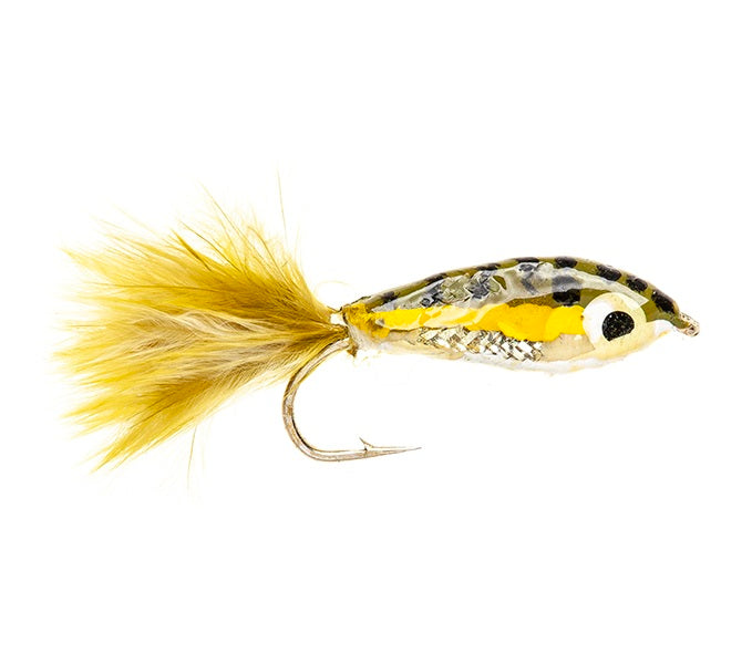LITTLE GEM FLY EPOXY MINNOW SILVER & OLIVE TAIL