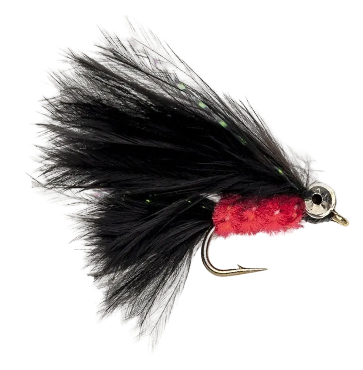 MINI LURE FLY BEAD EYE MINI CAT BLACK & RED
