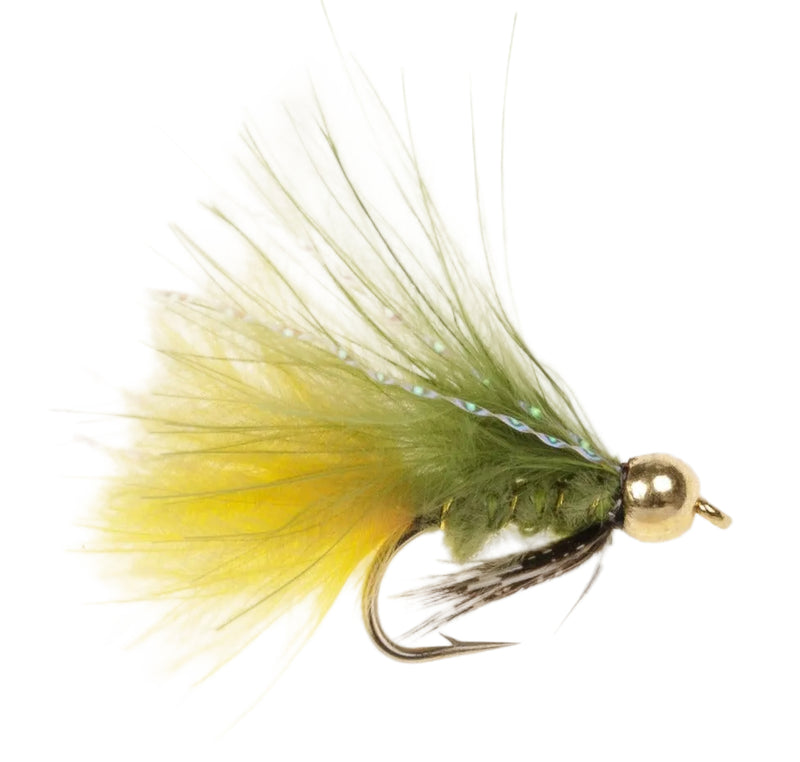 MINI LURE FLY GOLD HEAD MINI DAWSON OLIVE HOT TAIL