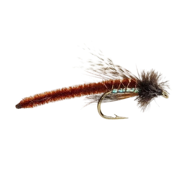 STANDARD NYMPH FLY CADDIS POOPAH BROWN