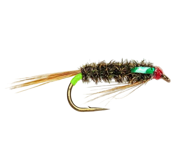 SLIM LINE NYMPH FLY DIAWL BACH HOLO 3D GREEN