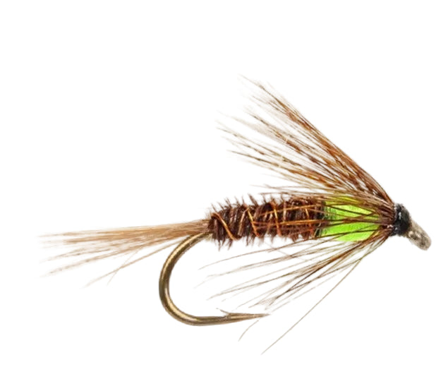 SLIM LINE NYMPH FLY CRUNCHER GREEN THORAX