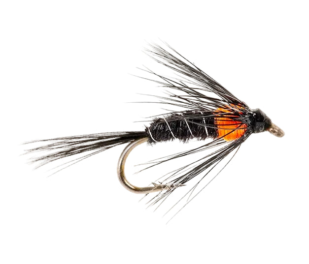 SLIM LINE NYMPH FLY CRUNCHER BLACK ORANGE THORAX
