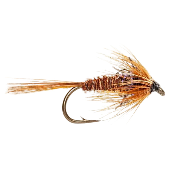 SLIM LINE NYMPH FLY CRUNCHER STRAGGLE FRITZ NATURAL & BLACK