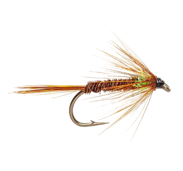 SLIM LINE NYMPH FLY CRUNCHER STRAGGLE FRITZ NATURL & LIME