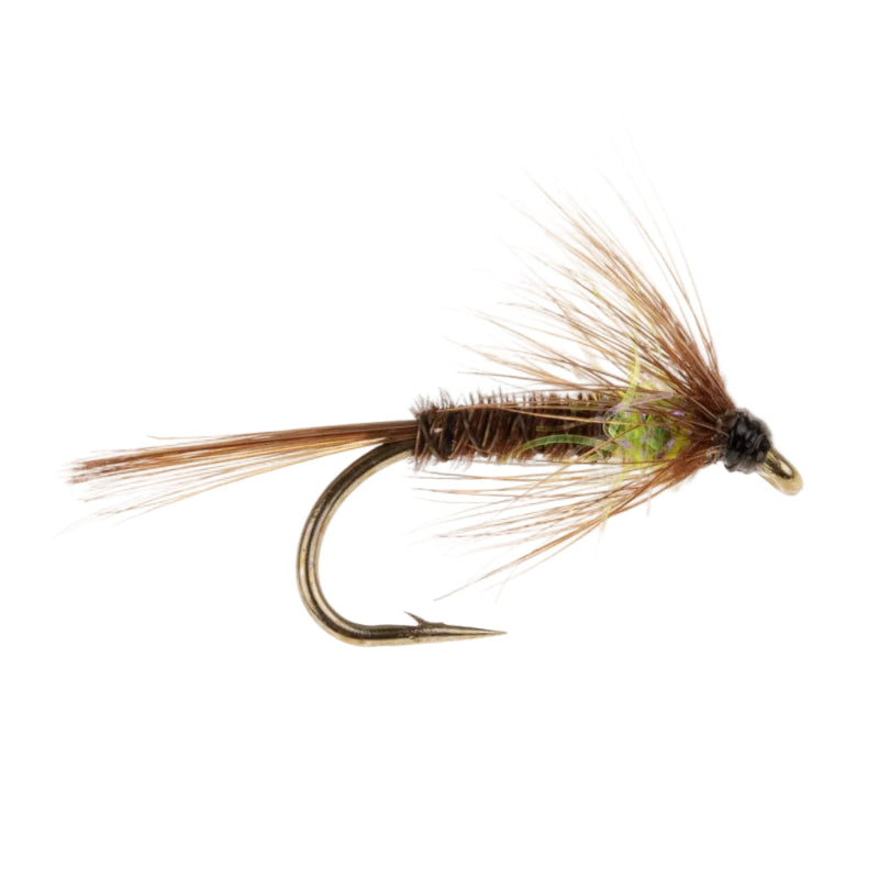 SLIM LINE NYMPH FLY CRUNCHER STRAGGLE FRITZ NATURL & YELLOW