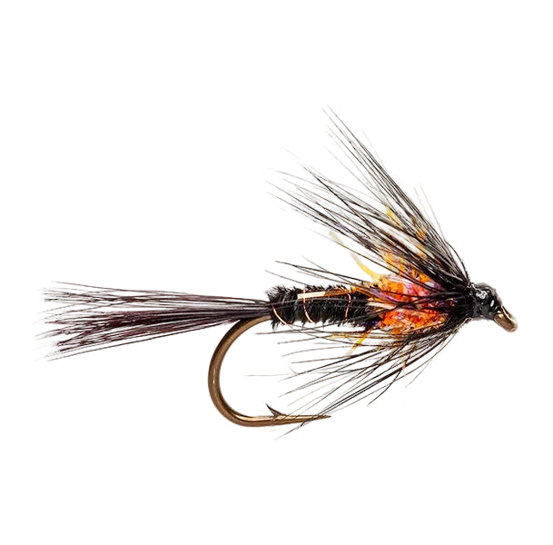 SLIM LINE NYMPH FLY CRUNCHER STRAGGLE FRITZ BLACK & ORANGE